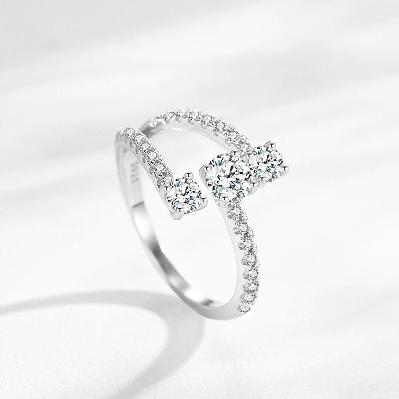 Silver Essence Geometric Ring