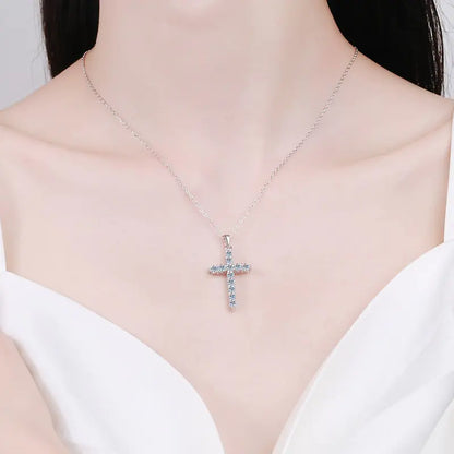 Moissanite Cross Luxe Necklace