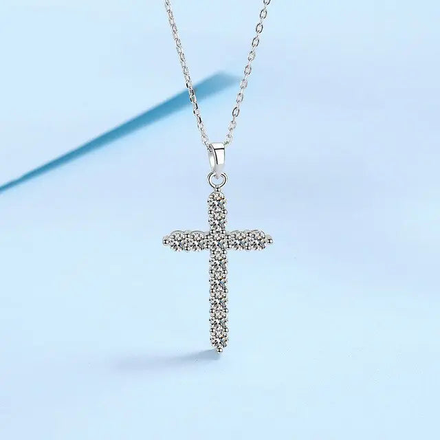 Moissanite Cross Luxe Necklace