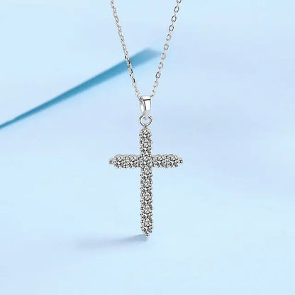 Moissanite Cross Luxe Necklace