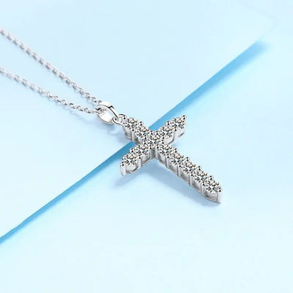 Moissanite Cross Luxe Necklace