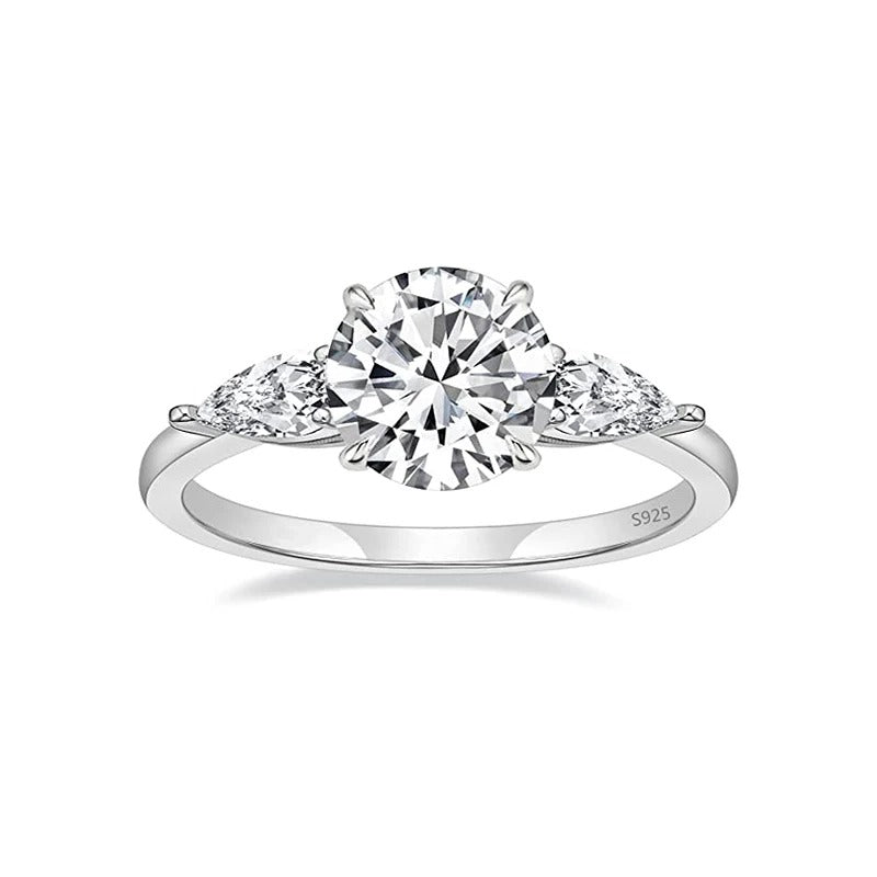 Sterling Elegance Silver Engagement Ring