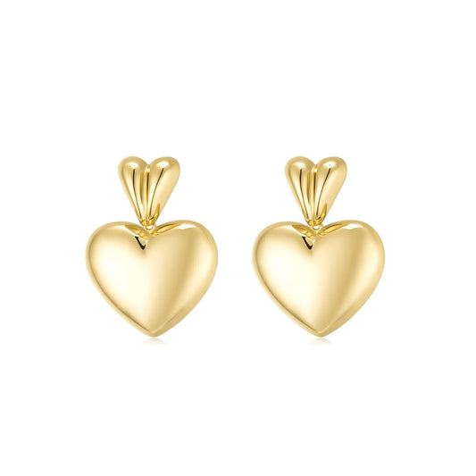 Earrich 14K Gold Filled Heart Drop Earrings